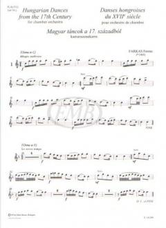 Hungarian Dances from the 17th Century von Ferenc Farkas 