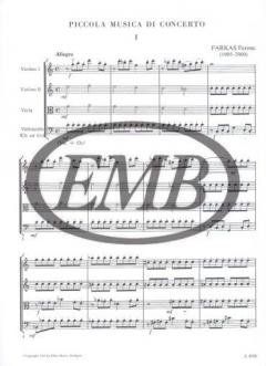 Piccola musica di concerto von Ferenc Farkas 