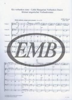 Little Hungarian Verbunkos Dance for youth string orchestra von Rezso Kokai 