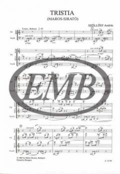 Tristia per archi von Andras Szollosy 
