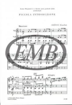Piccola introduzione von Erzsebet Szonyi 