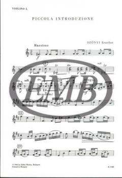 Piccola introduzione von Erzsebet Szonyi 