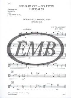 Six Pieces von Pjotr Iljitsch Tschaikowski 