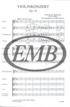 Violin Concerto in D major op. 61 von Ludwig van Beethoven 