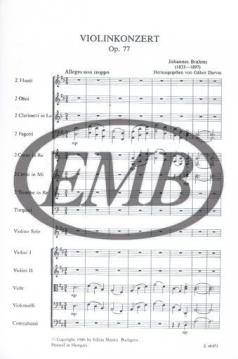 Violin Concerto in D major op. 77 von Johannes Brahms 