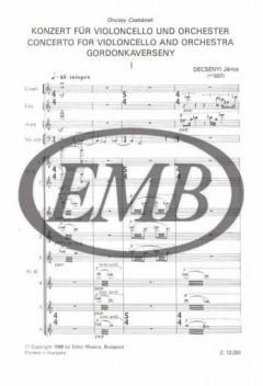 Concerto for violoncello and orchestra von János Decsényi 