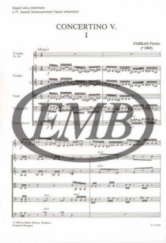 Concertino No. 5 von Ferenc Farkas für Trompete und Streichorchester im Alle Noten Shop kaufen (Partitur)