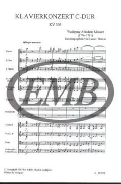 Klavierkonzert C-dur KV 503 von Wolfgang Amadeus Mozart 