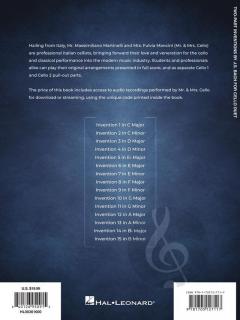 Two Part Inventions by J.S. Bach for Cello Duet von Mr. And Mrs. Cello im Alle Noten Shop kaufen