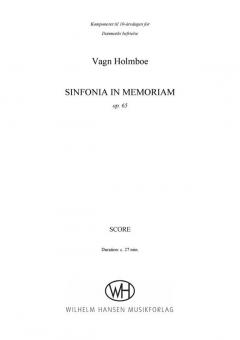 Sinfonia In Memoriam von Vagn Holmboe 