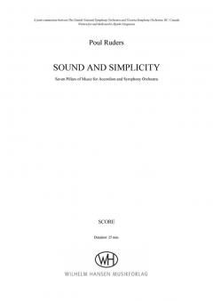 Sound And Simplicity von Poul Ruders 