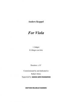 For Viola von Anders Koppel im Alle Noten Shop kaufen