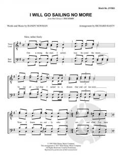 I Will Go Sailing No More von Randy Newman (Download) 