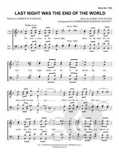 Last Night Was The End Of The World von Harry von Tilzer (Download) 