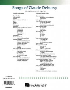 Songs Of Claude Debussy Vol.2 Medium Voice von Claude Debussy 