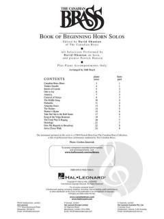 The Canadian Brass Book Of Beginning Horn Solos von Canadian Brass Quintet im Alle Noten Shop kaufen
