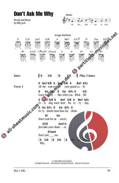 Billy Joel Guitar Chord Songbook 