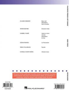 Favorite French Art Songs High Voice 