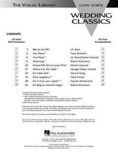 Wedding Classics Low Voice von Robert Schumann 