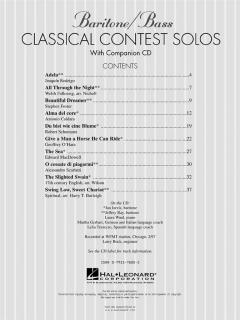 Classical Contest Solos Baritone Bass von Geoffrey O'Hara 