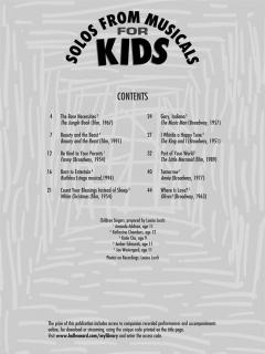 Solos from Musicals for Kids 