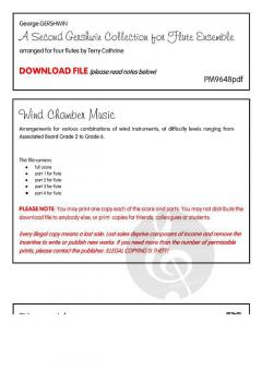 A Second Gershwin Collection for Flute Ensemble von George Gershwin (Download) 