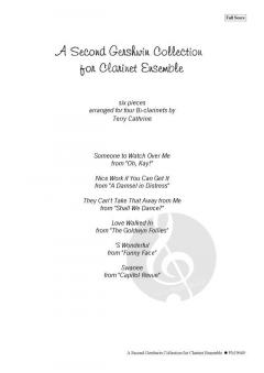 A Second Gershwin Collection for Clarinet Ensemble von George Gershwin (Download) 