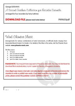 A Second Gershwin Collection for Recorder Ensemble von George Gershwin (Download) 