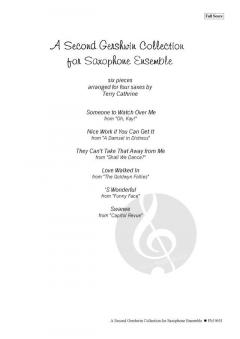 A Second Gershwin Collection for Saxophone Ensemble 