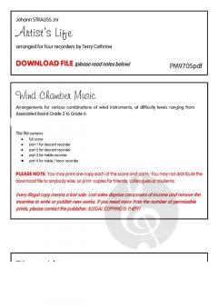 Artist's Life von Johann Strauss (Sohn) (Download) 