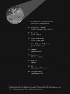 Great Songs From Musicals For Teens 