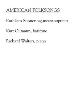 American Folksongs For Low Voice 