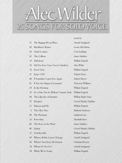 Alec Wilder 25 Songs For Solo Voice For Medium Voice & Piano von Alec Wilder 