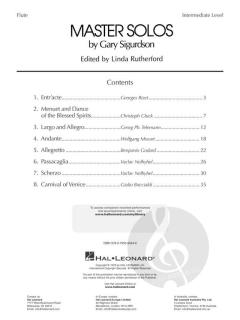 Master Solos for Flute and Piano (Intermediate Level) von Gary Sigurdson 