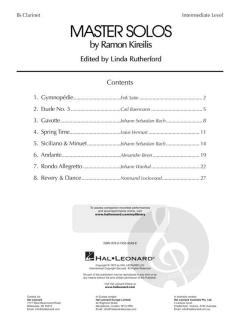 Master Solos For Clarinet And Piano von Ramon Kireilis 