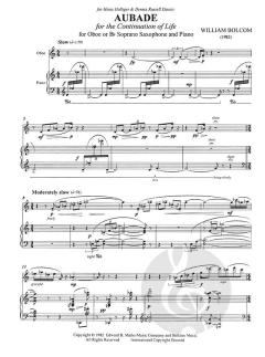 Aubade von William Bolcom 