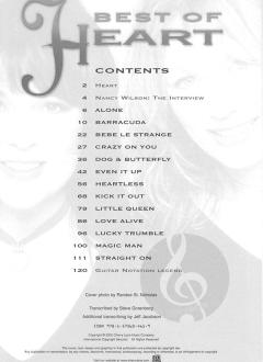 Best Of Heart Guitar Vocal von Heart 