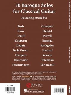 50 Baroque Solos For Classical Guitar 