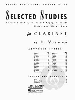 Selected Studies For Clarinet von Howard Voxman 