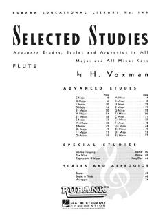 Selected Studies for Flute von Howard Voxman 
