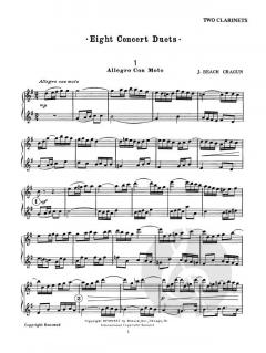 Eight Concerto Duets For Two Clarinets von J. Beach Cragun 