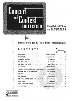 Concert And Contest Collection von Howard Voxman für Horn und Klavier (Einzelstimme)