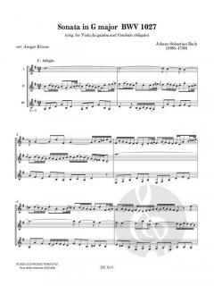 Sonata in G Major BWV 1027 von Johann Sebastian Bach 