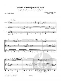 Sonata in D Major BWV 1028 von Johann Sebastian Bach 