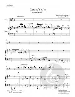 Lensky's Aria von Peter Iljitsch Tschaikowsky 
