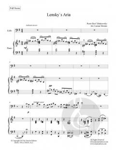 Lensky's Aria von Peter Iljitsch Tschaikowsky 