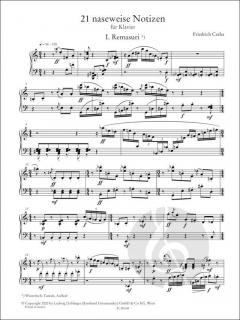 21 naseweise Notizen von Friedrich Cerha 