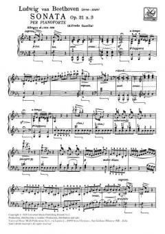 Sonata Nr.18 e Flat Op.31 Nr.3 von Ludwig van Beethoven 