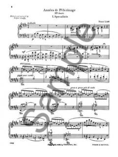 Annees De Pelerinage Book 2 Italie Piano von Franz Liszt 