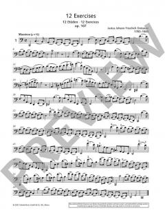 12 Etüden op. 107 von Justus Johann Friedrich Dotzauer (Download) 